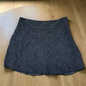 Elegant Blue White Patterned Skirt